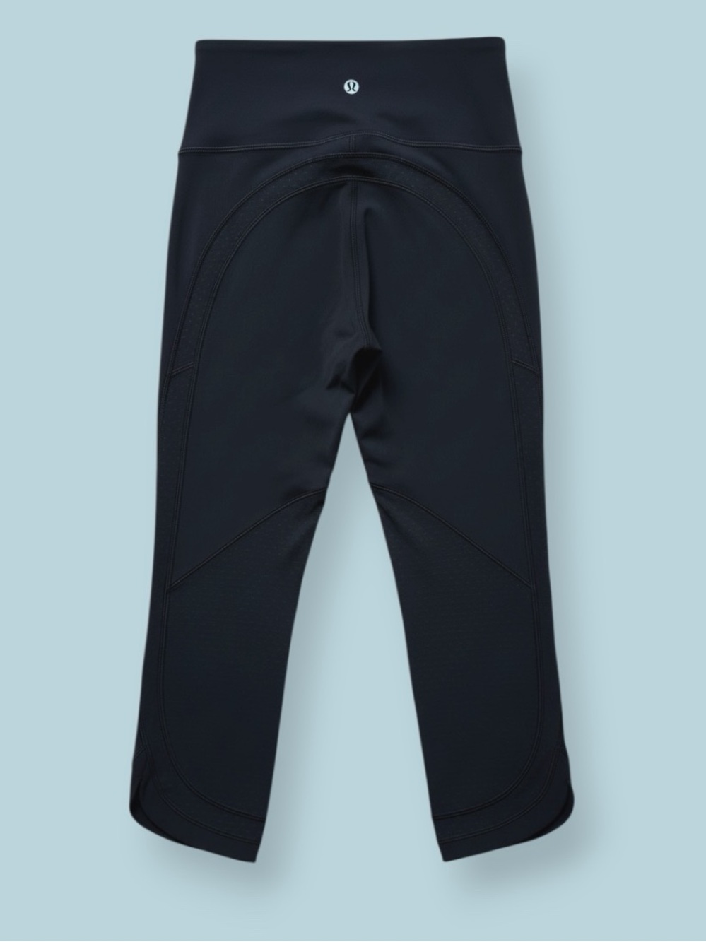 Lululemon Revitalize Crop Leggings 21" Black Mesh High Rise Workout Pants 4